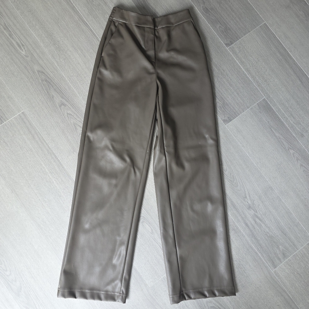 Mauve Faux Leather Pants